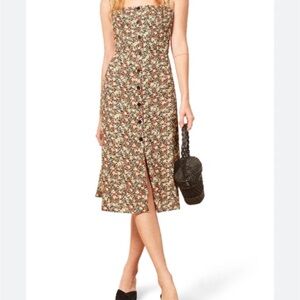Reformation Persimmon Floral Midi Dress